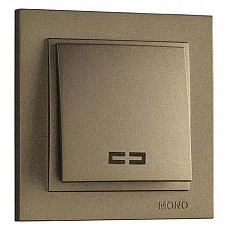 Выключатель одноклавишный с подсветкой mono electric despina 102-232325-101